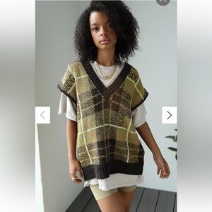 BDG Urban Outfitters Greyden Plaid Jacquard Knit Vest